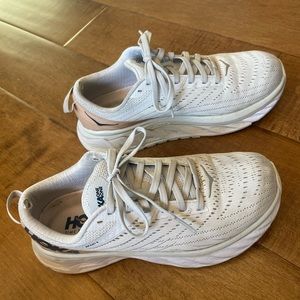 Hoka One One Arahi Running Shoe size 6.5M. Color is Nimbus Cloud. Women’s